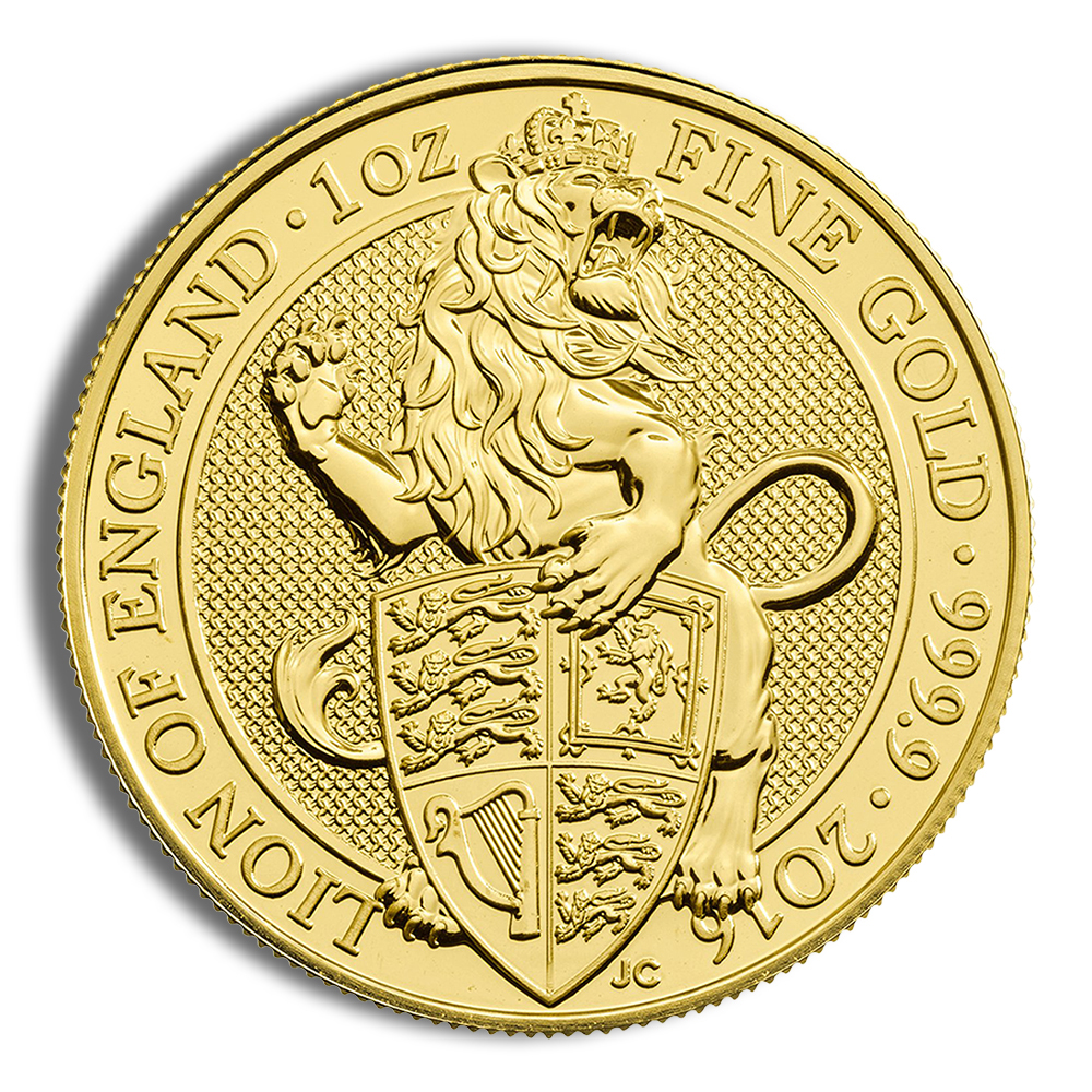 2016 1/4 Oz Great Britain Queen's Beast Gold Coin (Lion) - BU