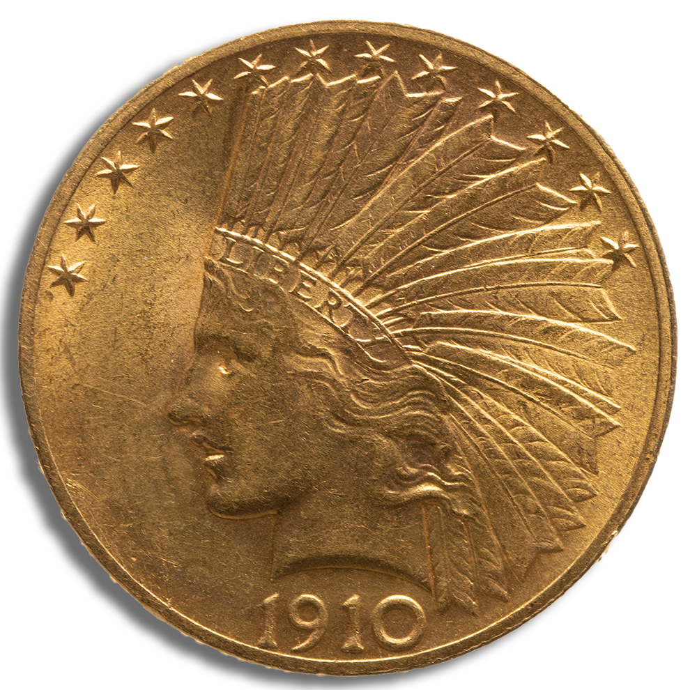 $10 Gold Indian Eagle - AU (Random Year)