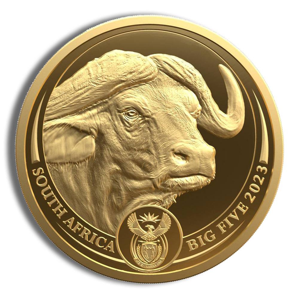 2023 1/4 Oz Gold South Africa Big 5 Buffalo Proof - BU (with Box and COA)