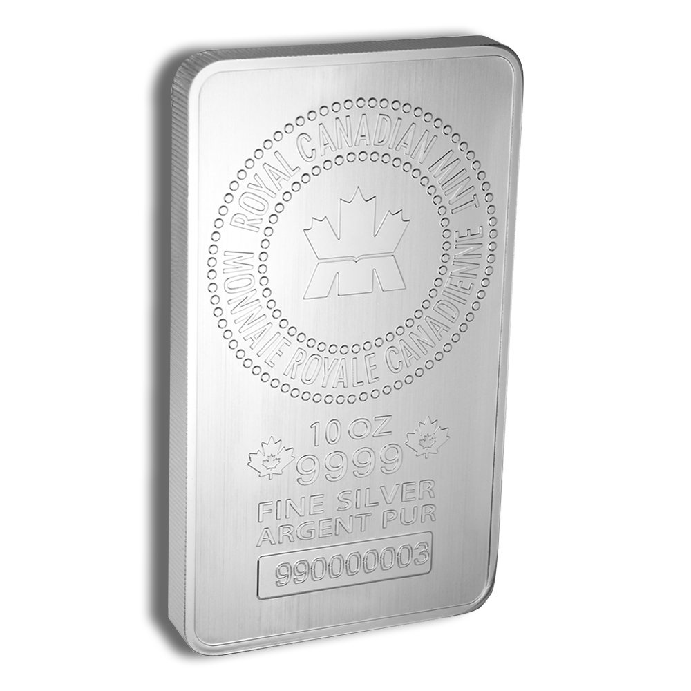 10 Oz Silver Bar - Royal Canadian Mint RCM