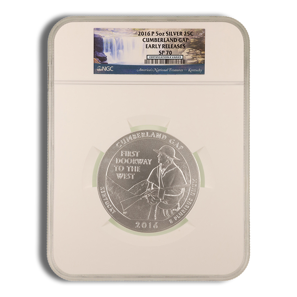 2013-P 5 Oz America The Beautiful White Mountain Silver Coin - NGC SP70