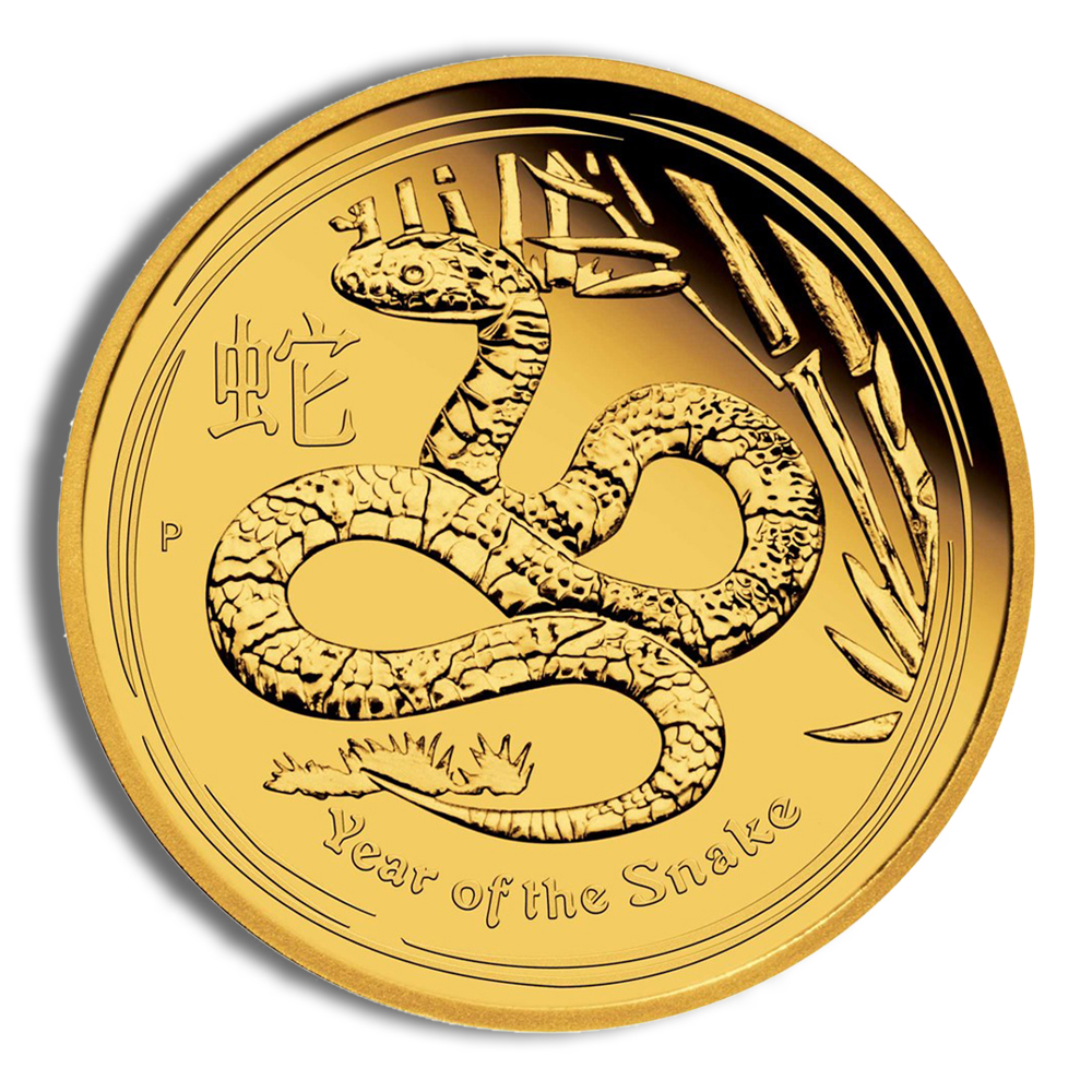 2013 1/20 Oz Australia Gold Lunar Snake (Series II) - BU