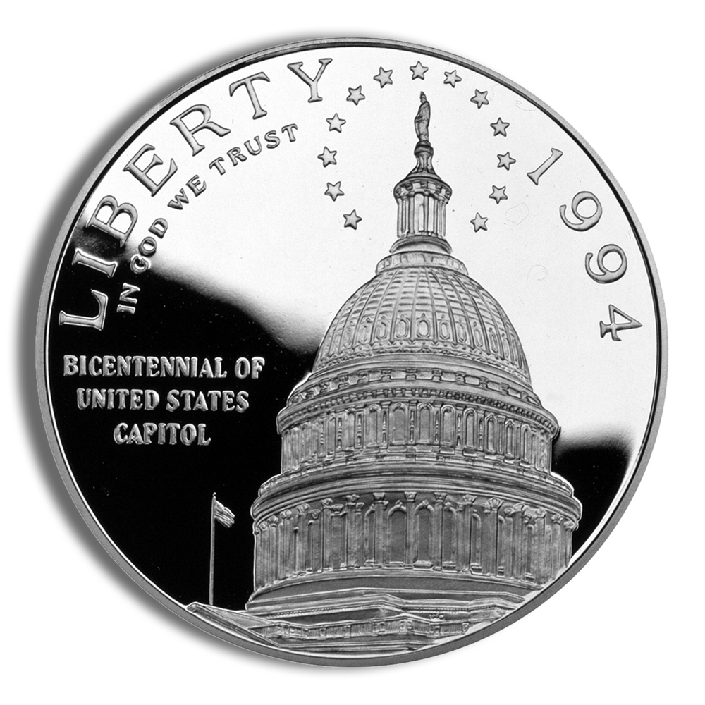 1994-S $1 Capitol Silver Commemorative Proof - BU