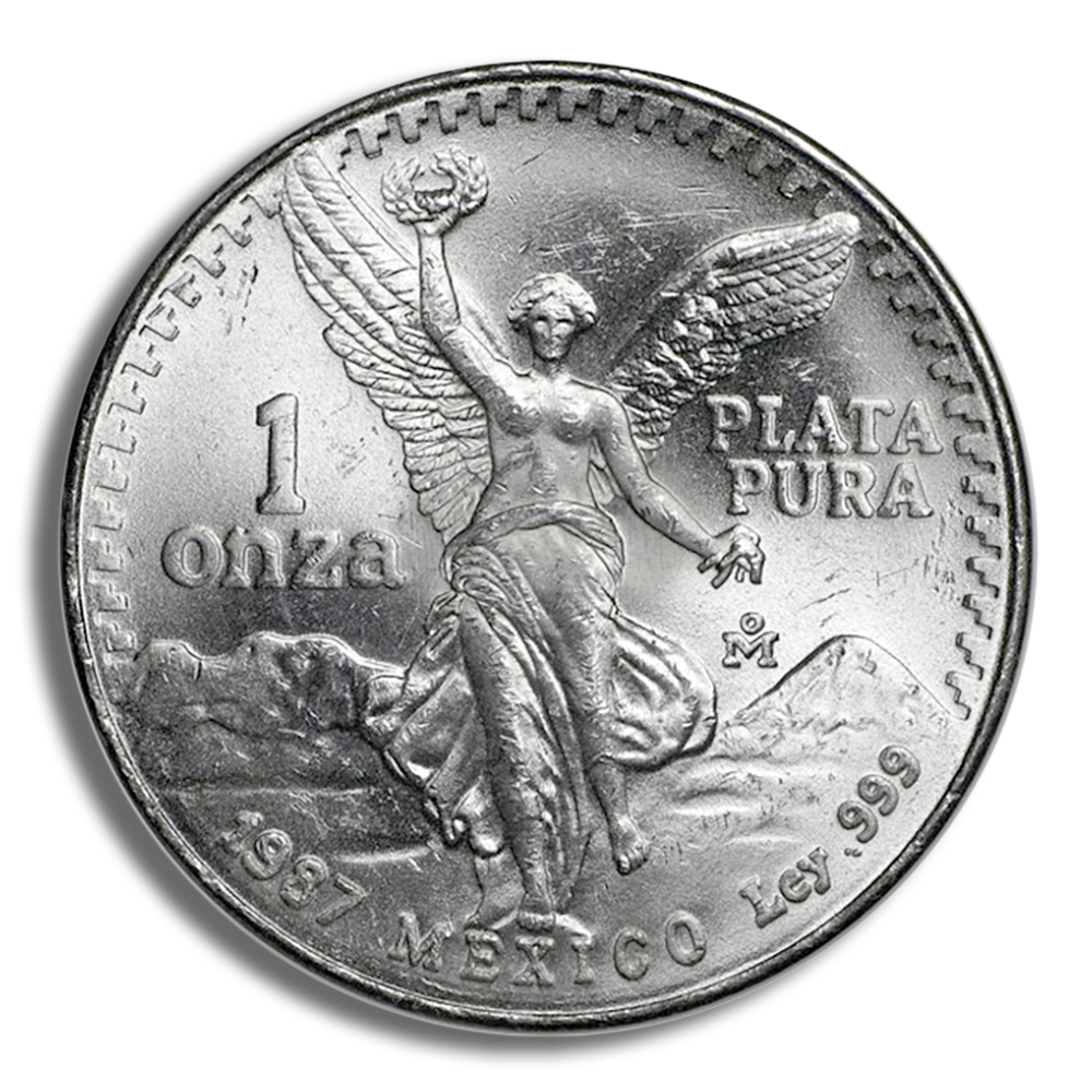 1987 1 Oz Silver Mexico Libertad - BU