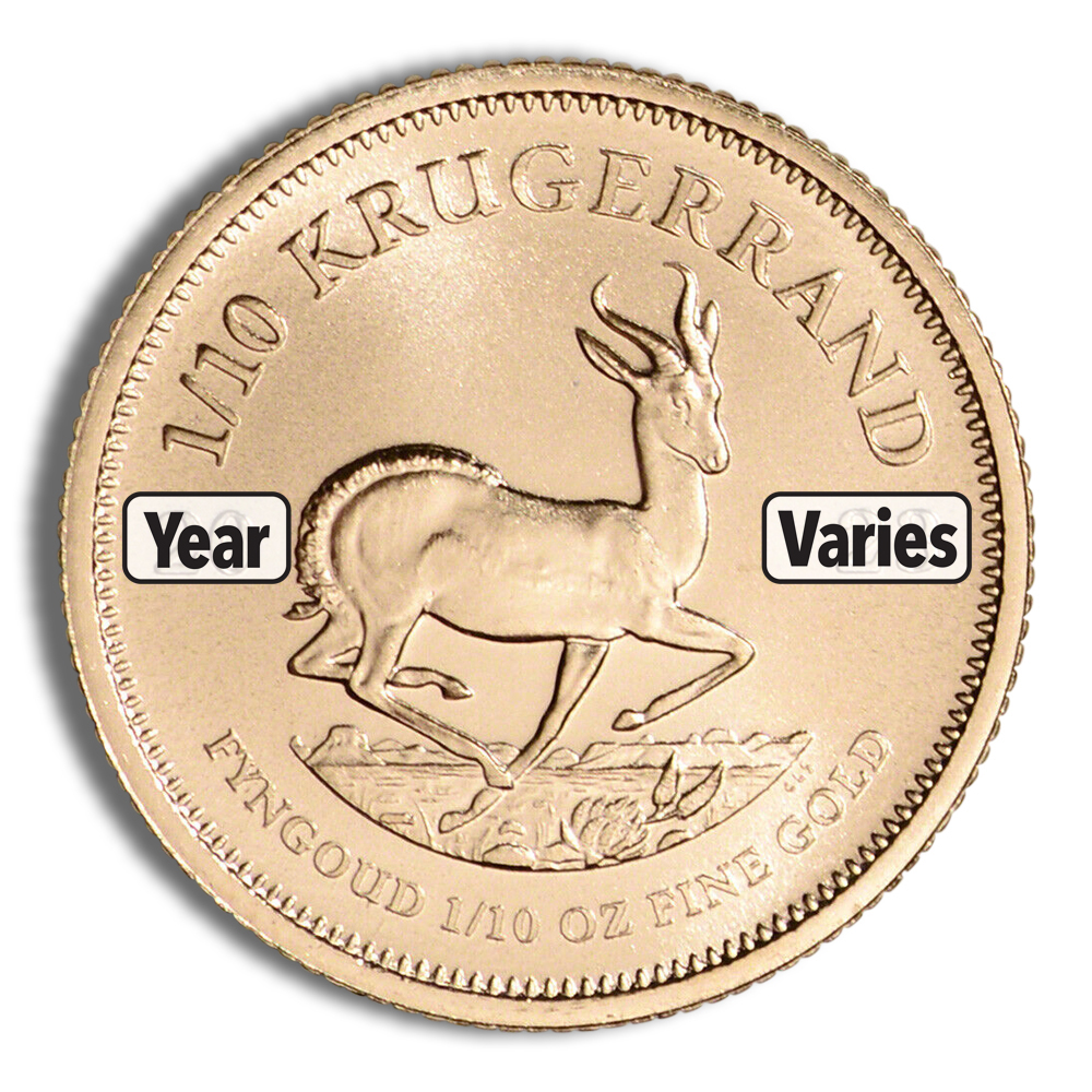 1/10 Oz Gold South Africa Krugerrand - BU (Random Year)