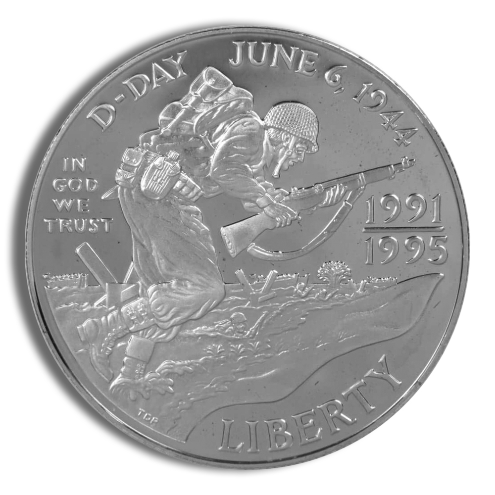 1993-D $1 World War II Silver Commemorative - BU