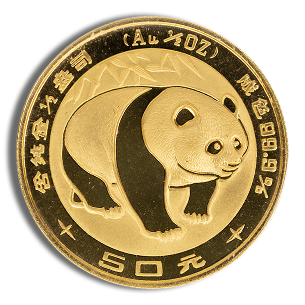 1/2 Oz China Gold Panda - BU (Random Year, Unsealed)