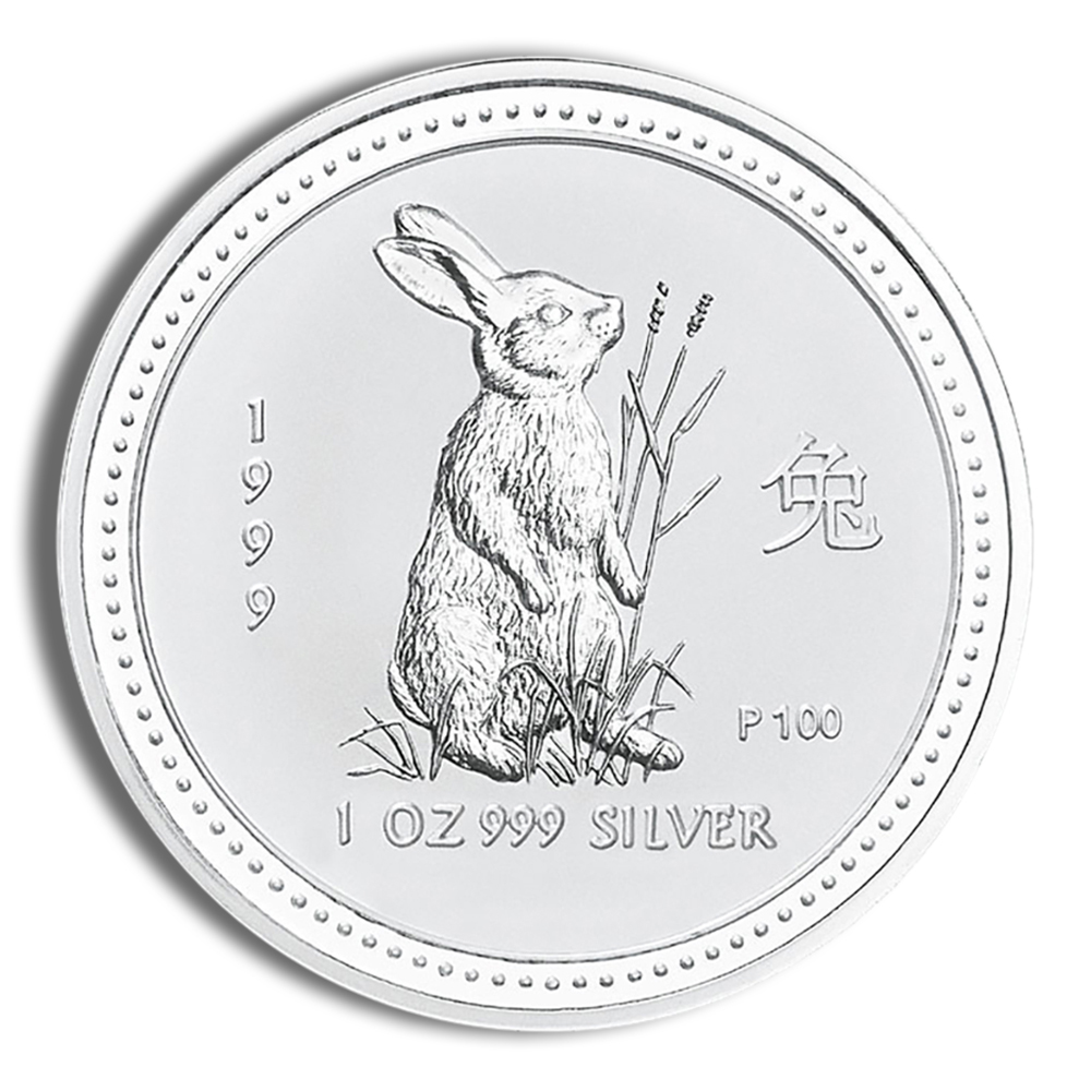 1999 1 Oz Australia Silver Lunar Rabbit (Series I) - BU