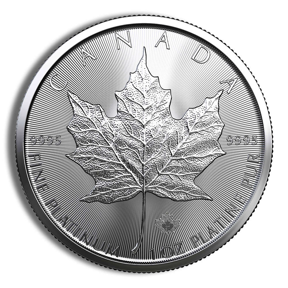 1 Oz Platinum Canadian Maple Leaf - BU (Random Year)