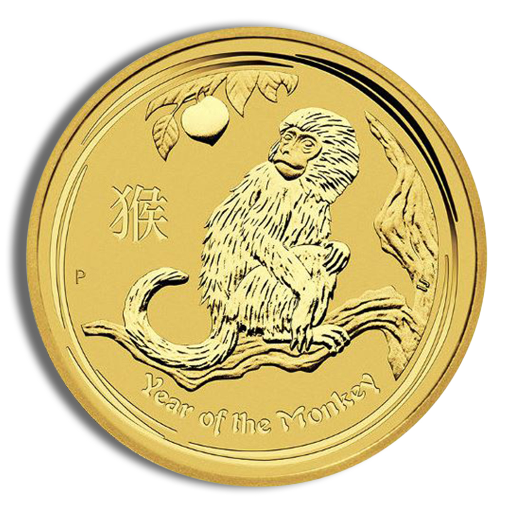 2016 1/2 Oz Australia Gold Lunar Monkey (Series II) - BU