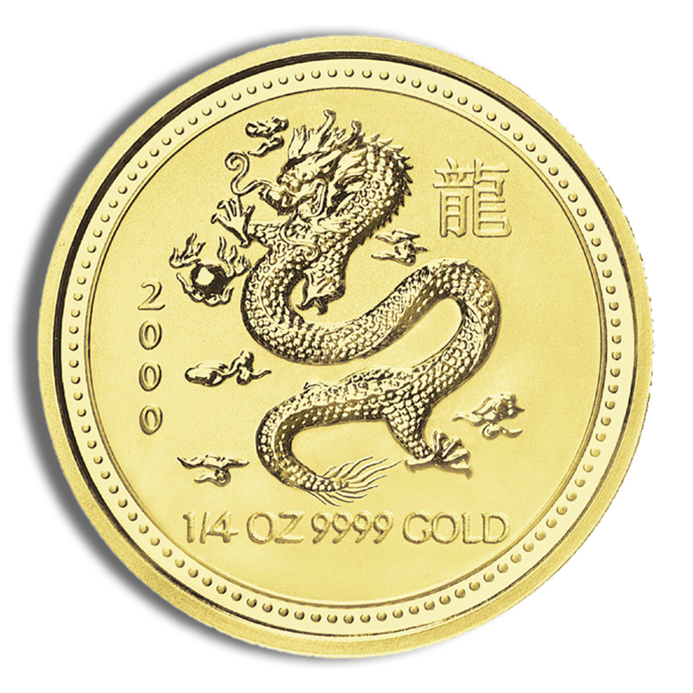 2000 1/4 Oz Australia Gold Lunar Dragon (Series I) - BU