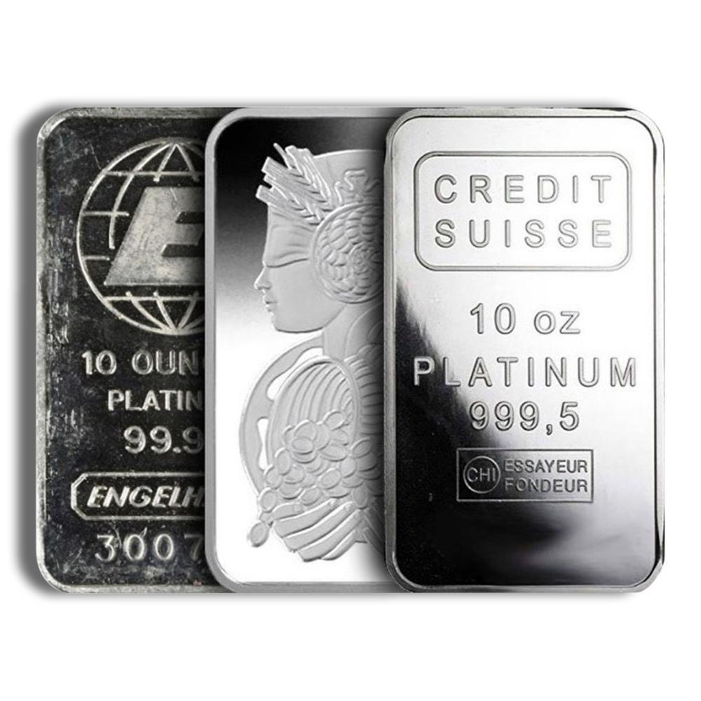 10 Oz Platinum Bar (Random Brand, In Assay Card)