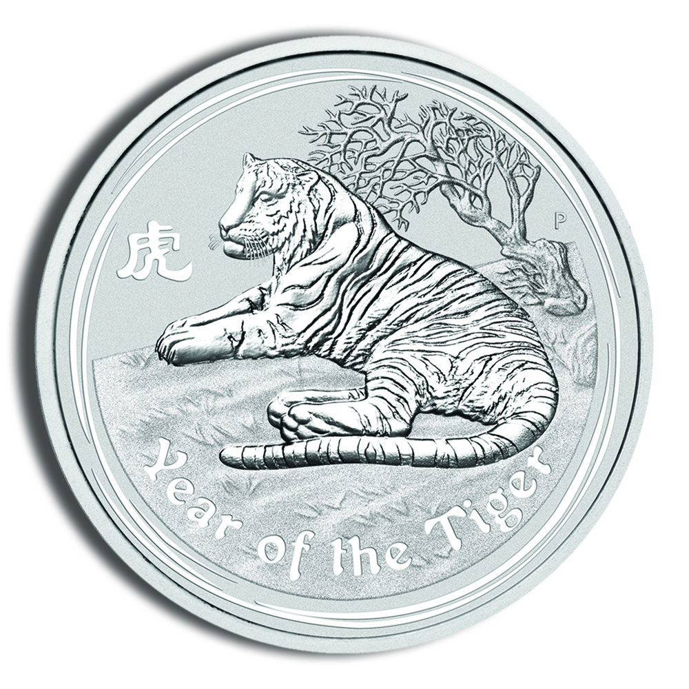 2010 1 Oz Australia Silver Lunar Tiger (Series II) - BU