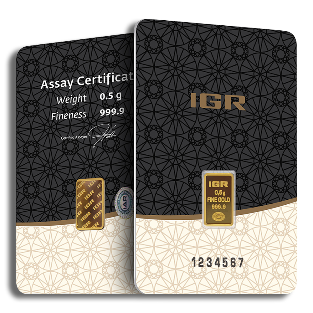 1/2 Gram Gold Bar - IGR Metals (In Assay Card)