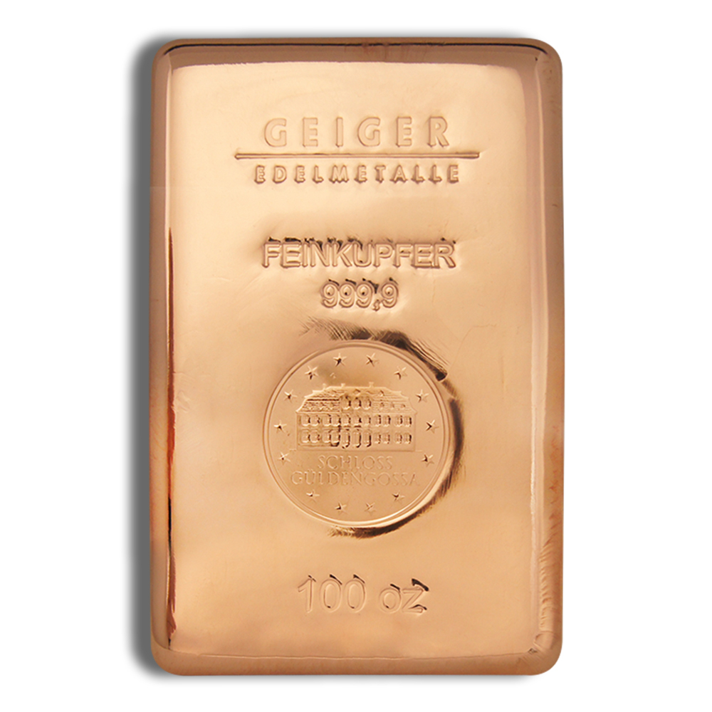 100 Oz Copper Bar - Geiger