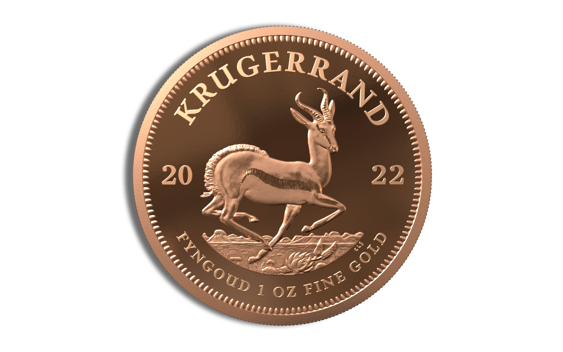 2022 1 Oz Gold South Africa Krugerrand Proof - BU