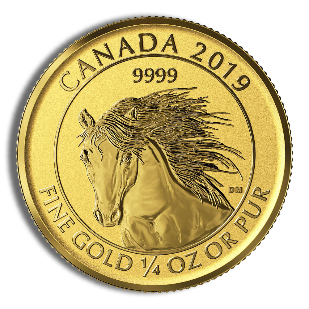 2019 1/4 Oz Canadian Wild Horse Gold Coin - BU