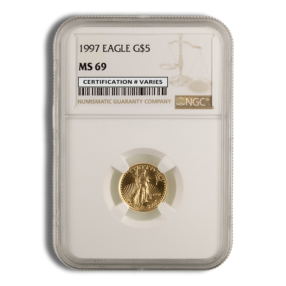 1997 1/10 Oz Gold American Eagle - NGC MS69