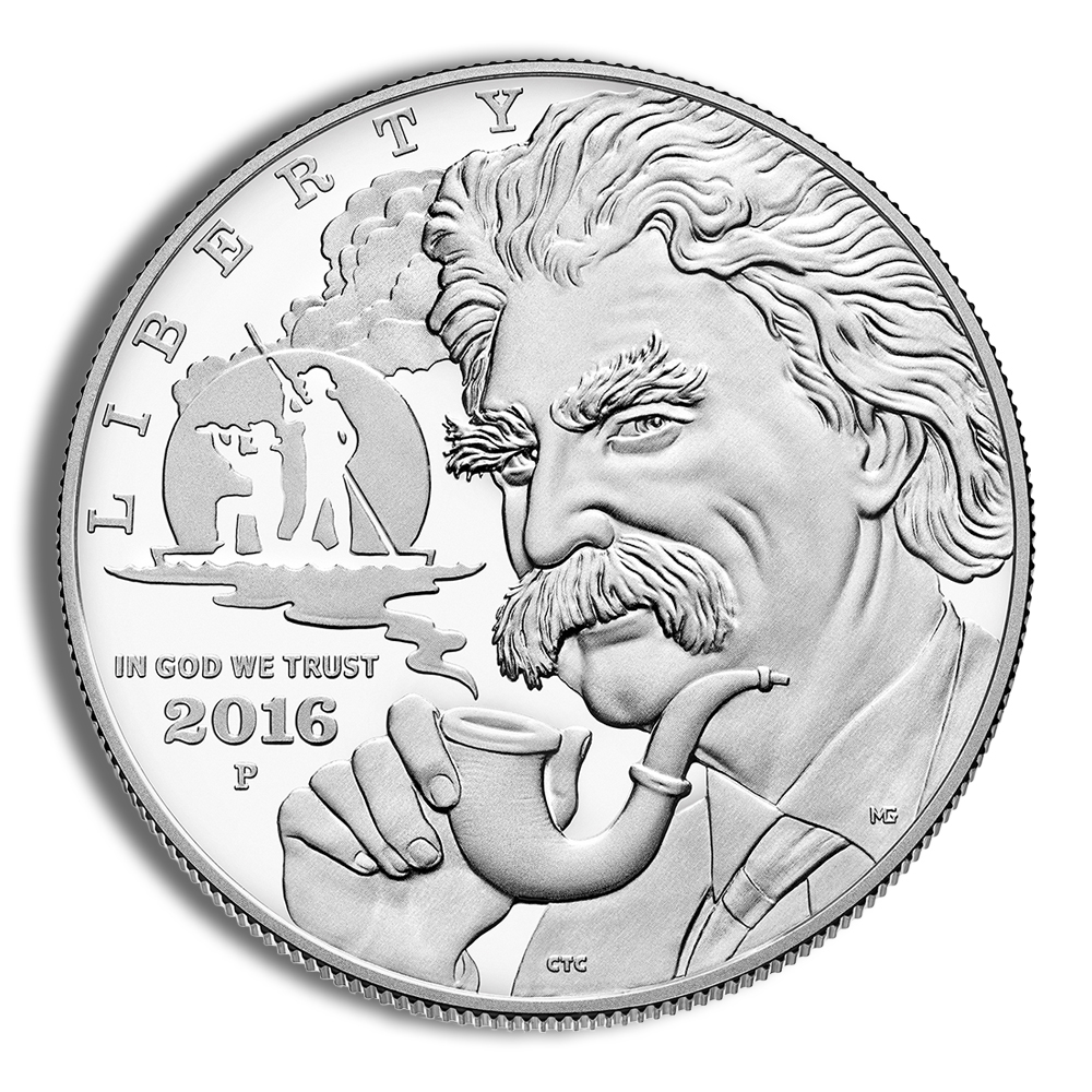 2016-P $1 Mark Twain Silver Commemorative Proof - BU