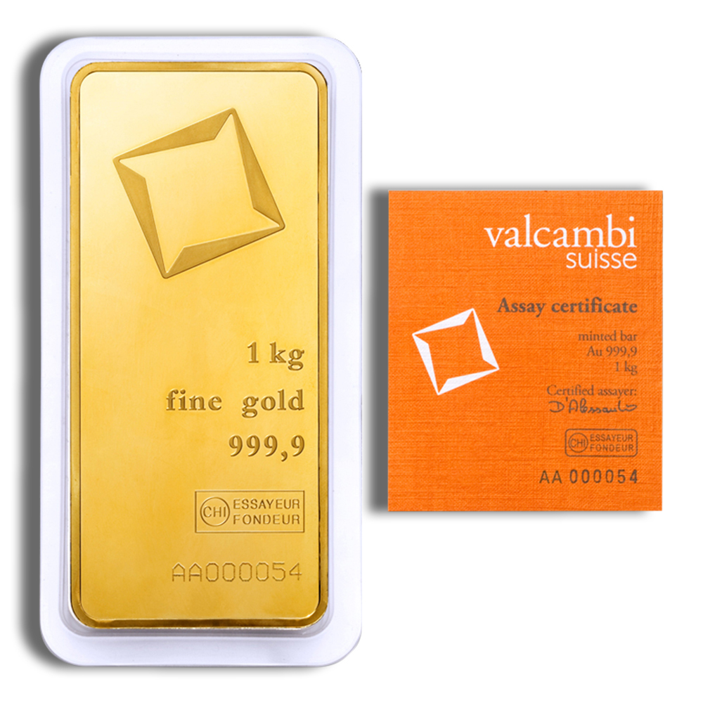 1 Kilo Gold Bar - Valcambi