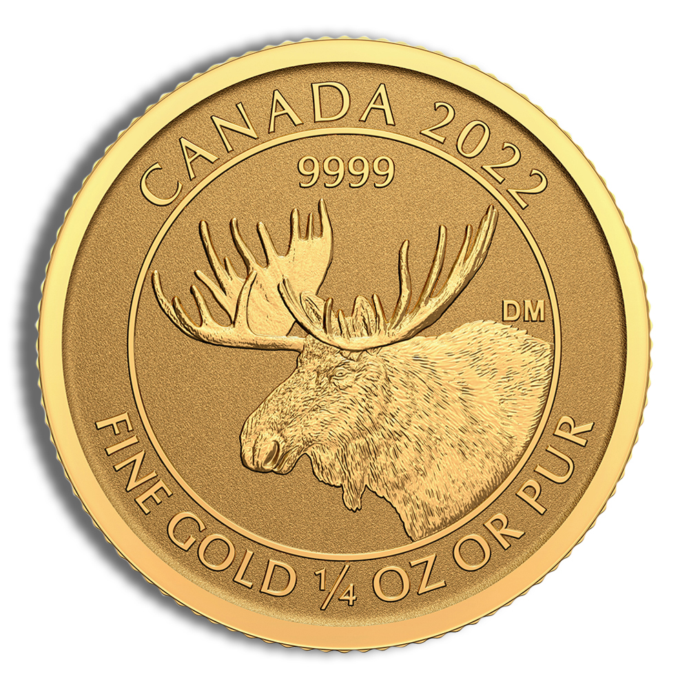 2022 1/4 Oz Canadian Moose Gold Coin - BU