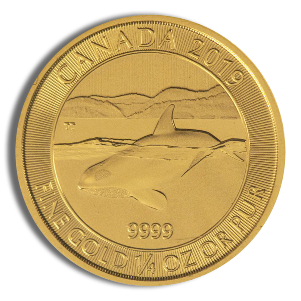 2019 1/4 Oz Canadian Orca Whale Gold Coin - BU