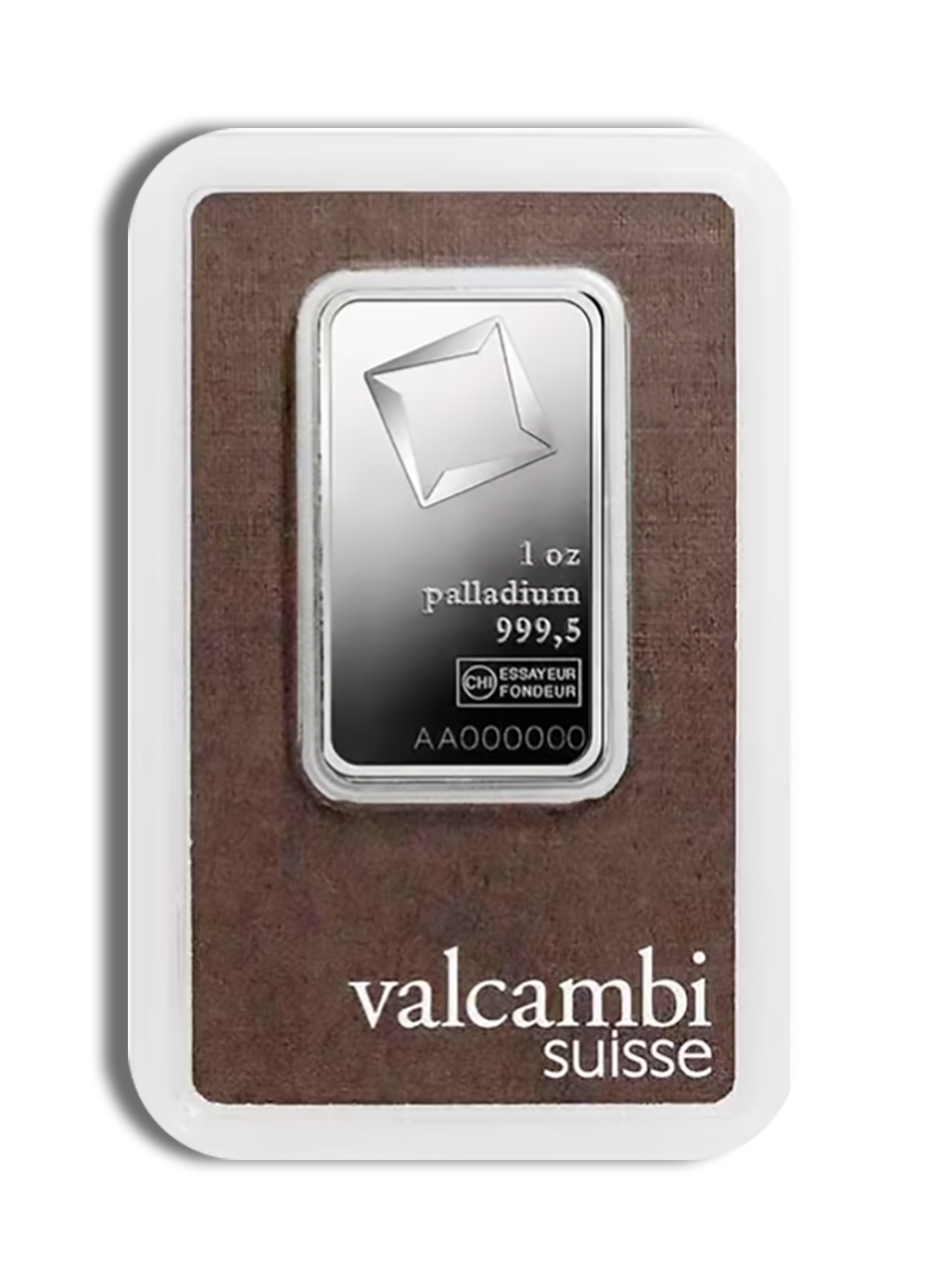 1 Oz Palladium Bar - Valcambi (In Assay Card)