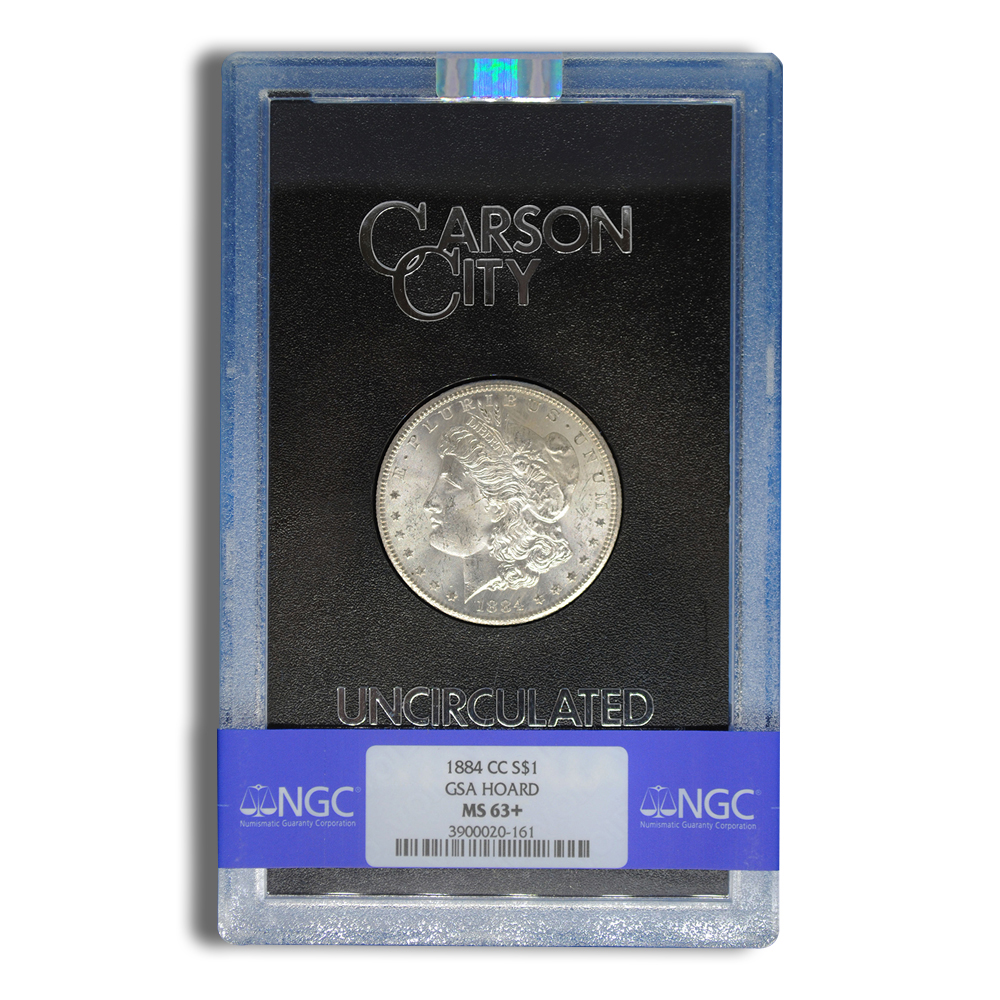 1884-CC GSA Morgan Silver Dollar - NGC MS63+