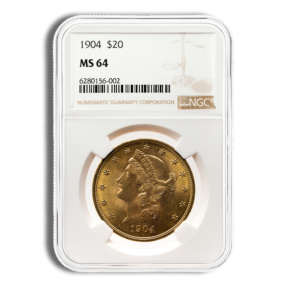 $20 Gold Liberty Double Eagle - NGC MS64 (Random Year)