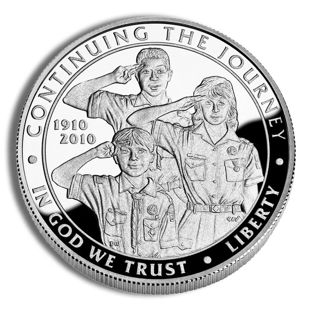 2010-P $1 Boy Scouts Silver Commemorative Proof - BU