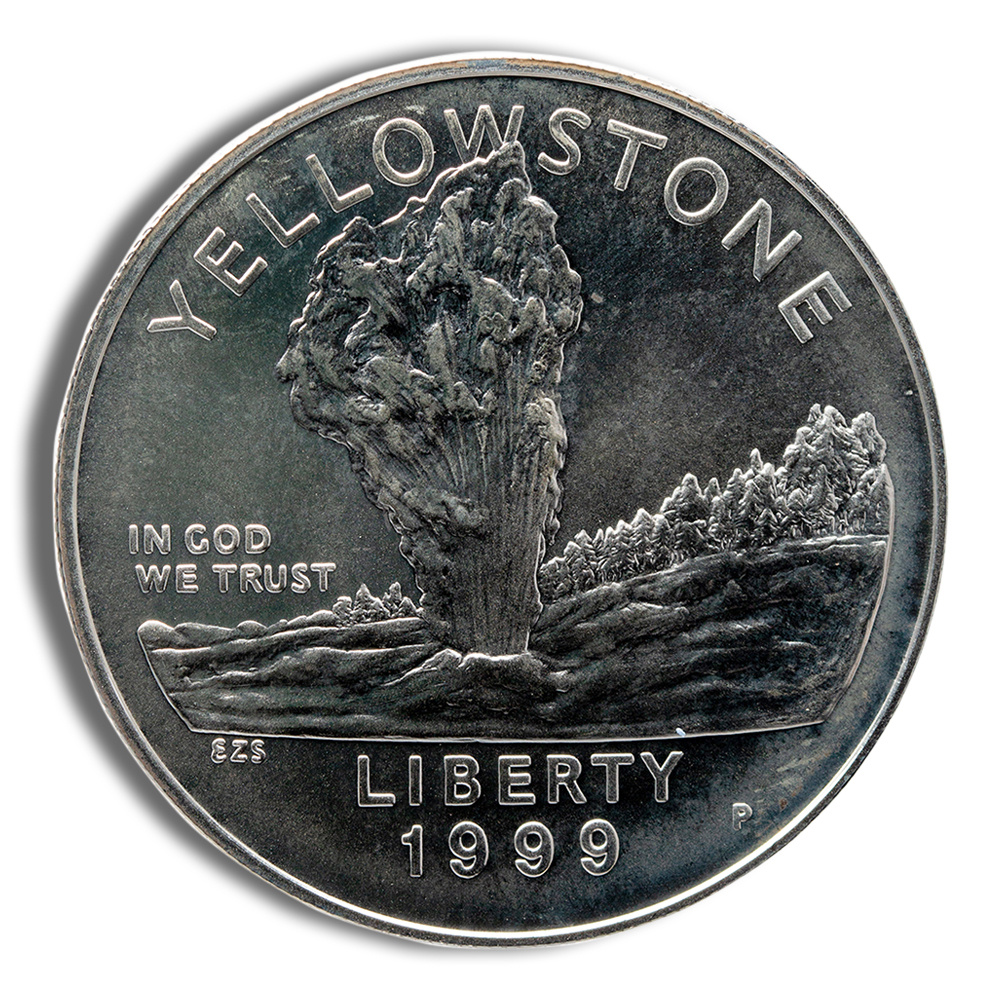 1999-P $1 Yellowstone Silver Commemorative - BU