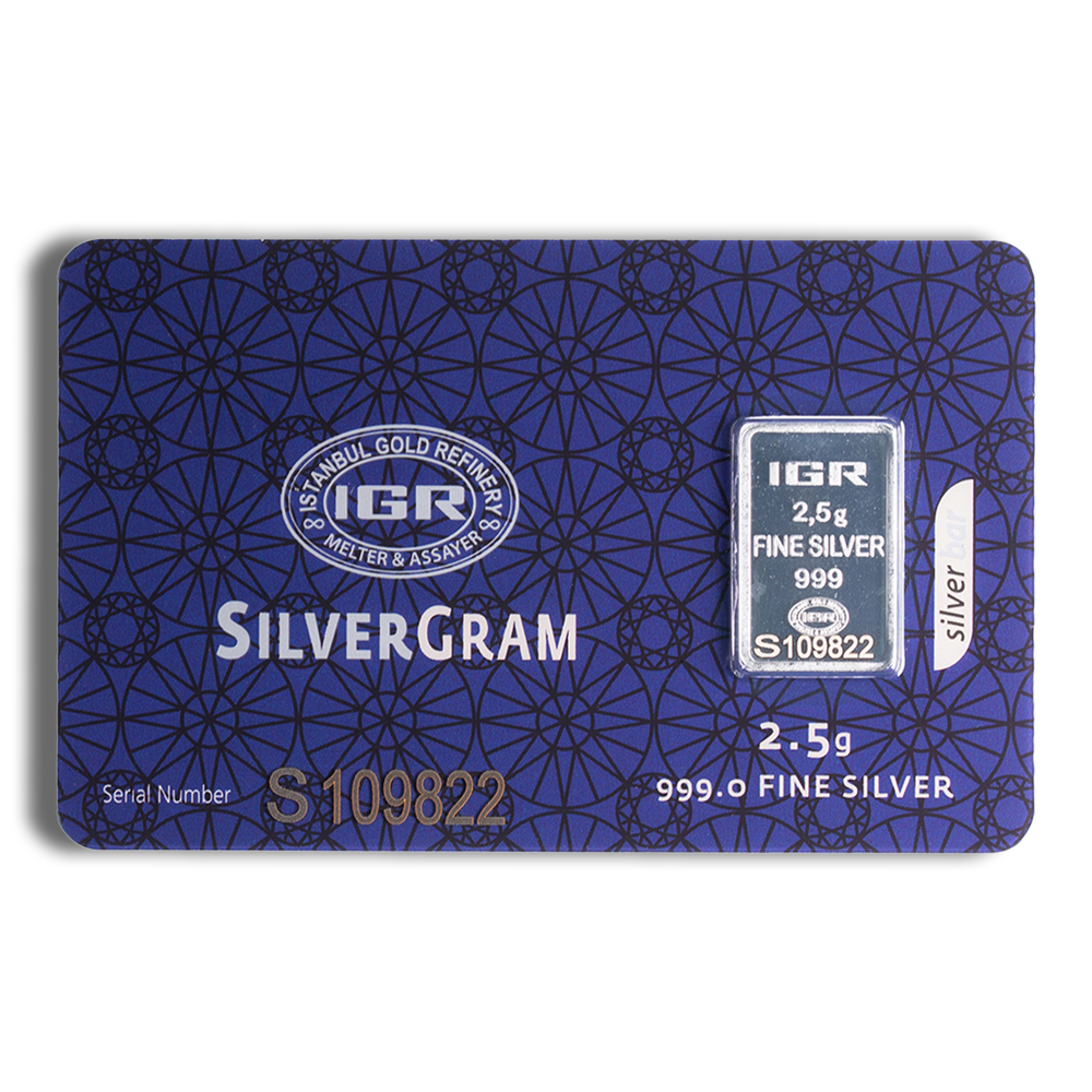 2.5 Gram Silver Bar - IGR Metals (In Assay Card)