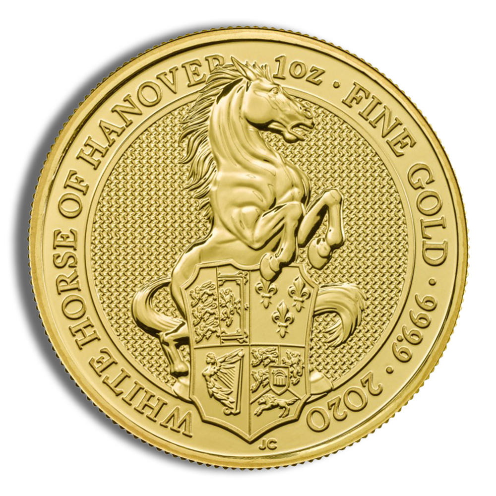 2020 1 Oz Great Britain Queen's Beast Gold Coin (White Horse) - BU