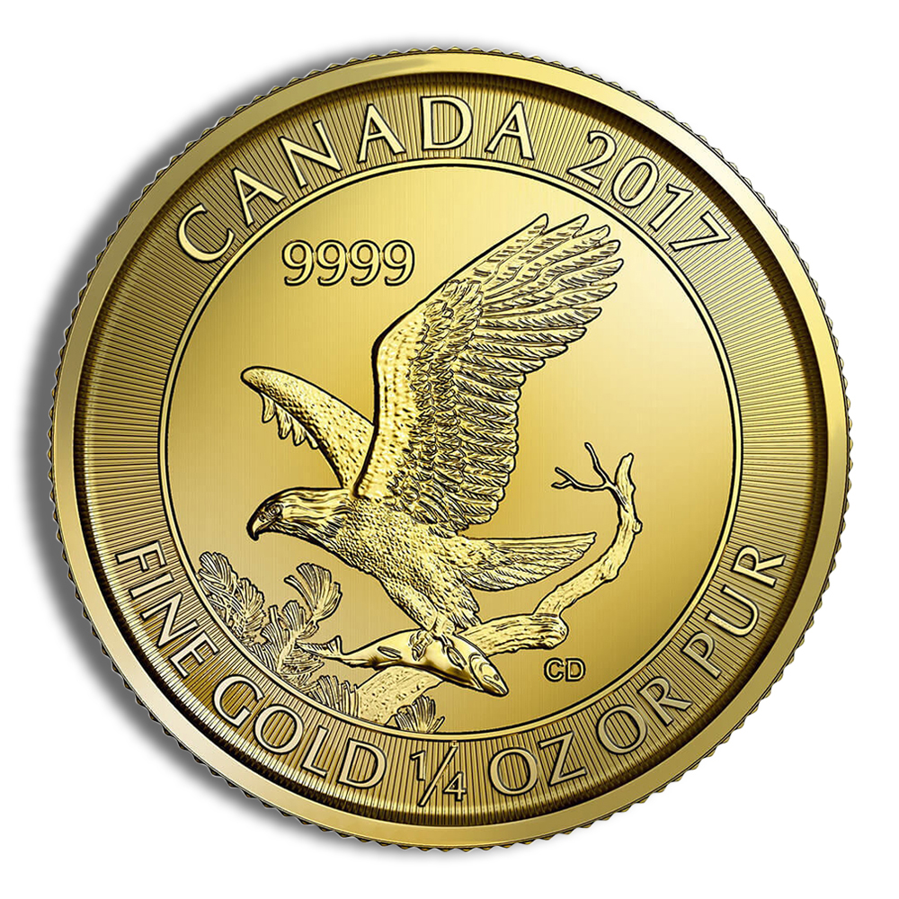 2017 1/4 Oz Canadian Bald Eagle Gold Coin - BU