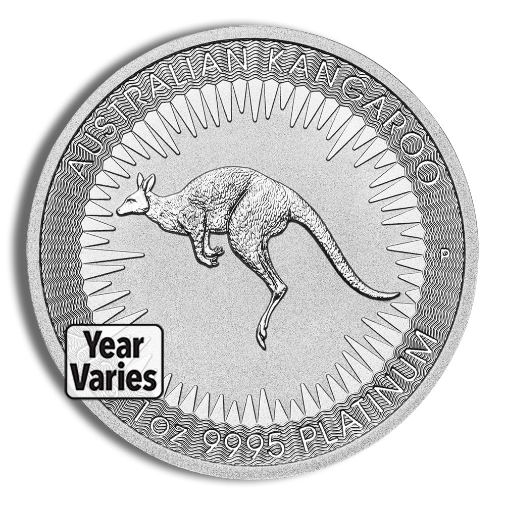 1 Oz Platinum Australia Kangaroo - BU (Random Year)