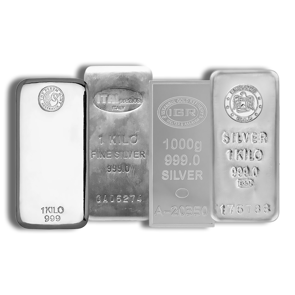 1 Kilo Silver Bar (Random Brand)