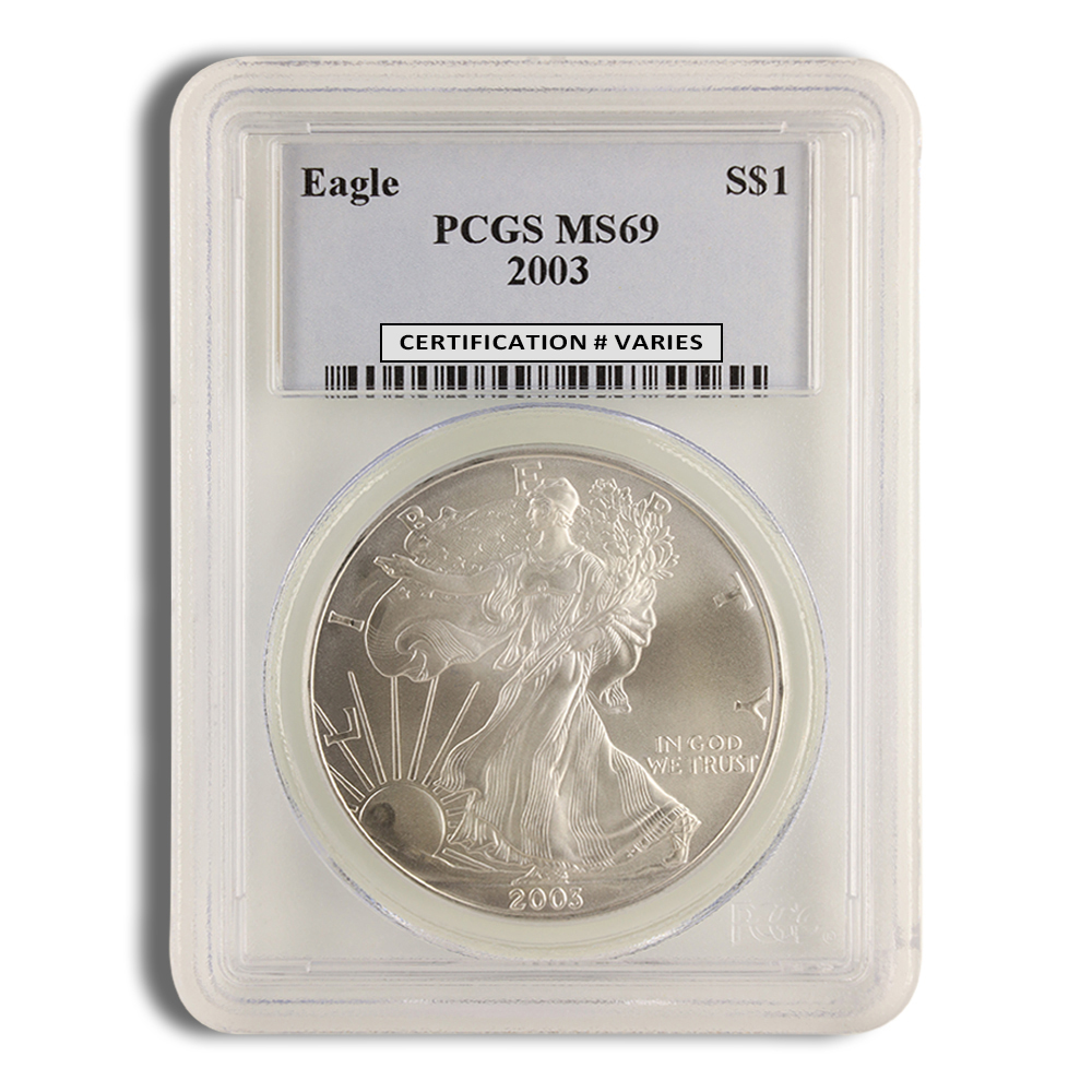 2003 Silver American Eagle - PCGS MS69