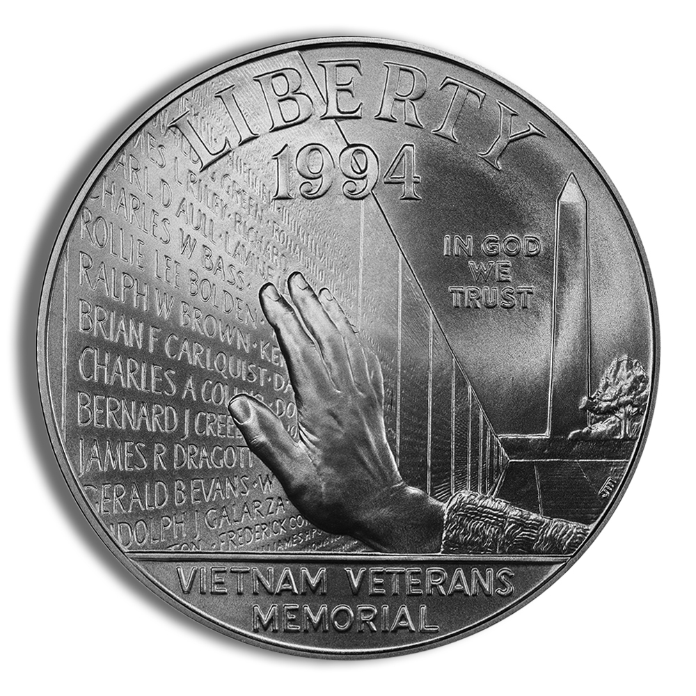 1994-W $1 Vietnam Vets Silver Commemorative - BU