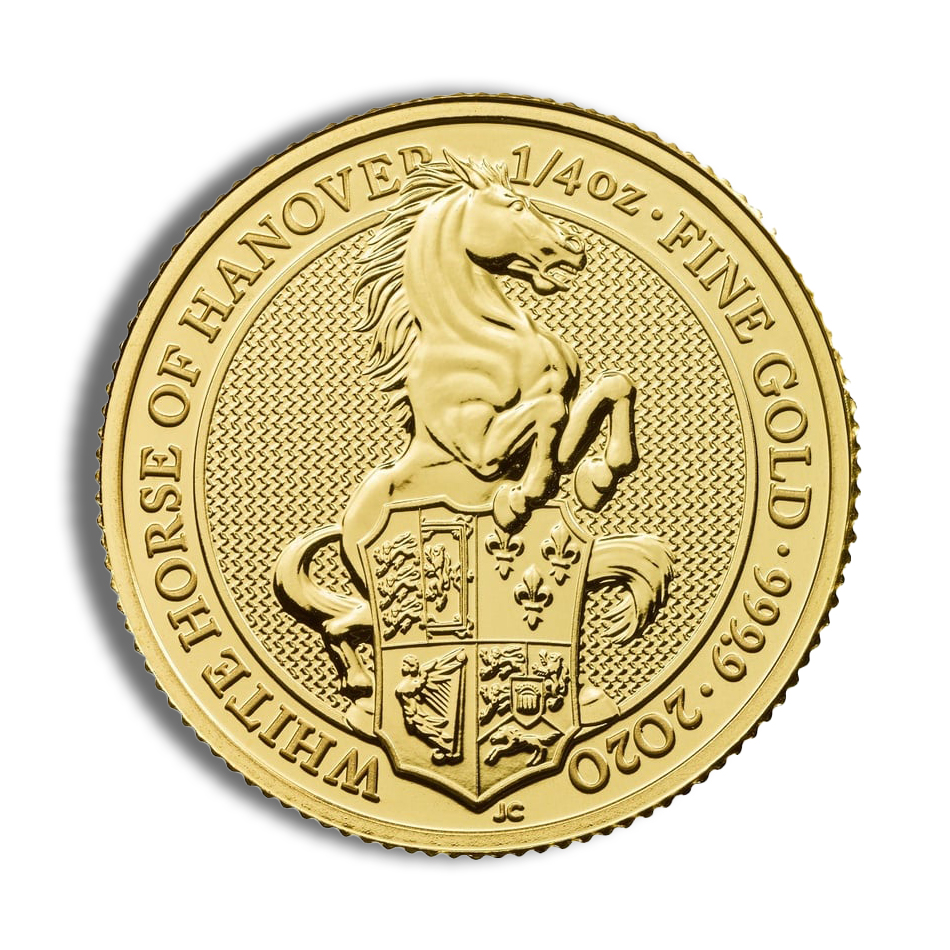 2020 1/4 Oz Great Britain Queen's Beast Gold Coin (White Horse) - BU