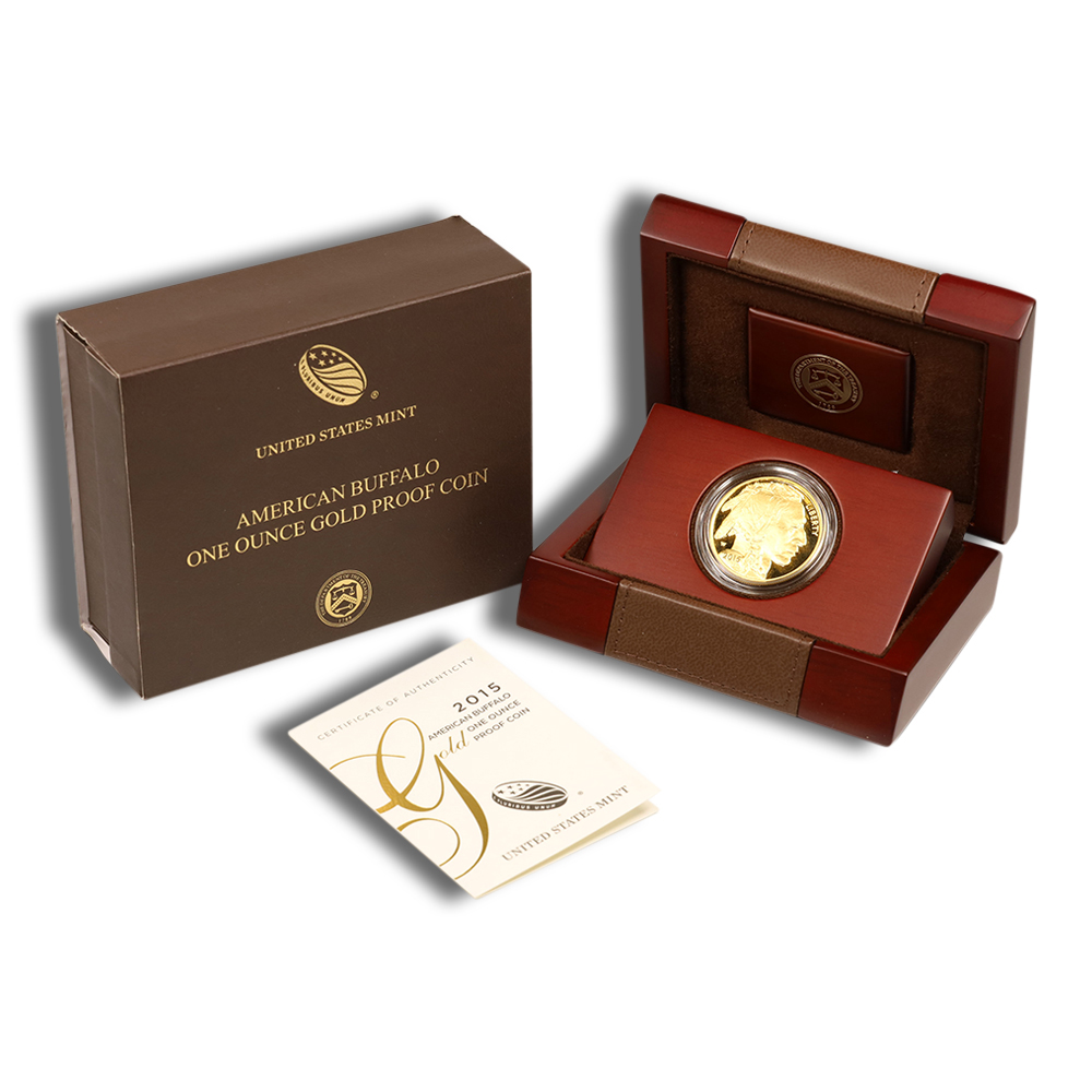 2015-W 1 Oz Proof Gold American Buffalo - BU (with Box and COA)