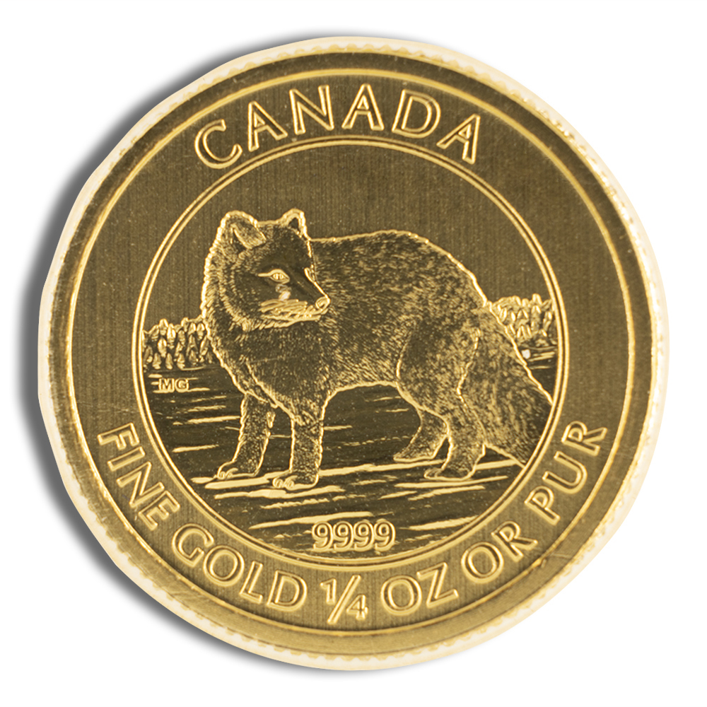 2014 1/4 Oz Canadian Arctic Fox Gold Coin - BU