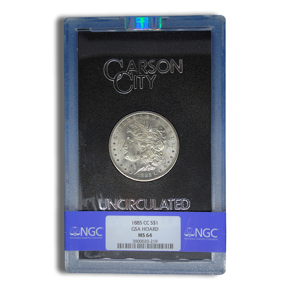 1885-CC GSA Morgan Silver Dollar - NGC MS64