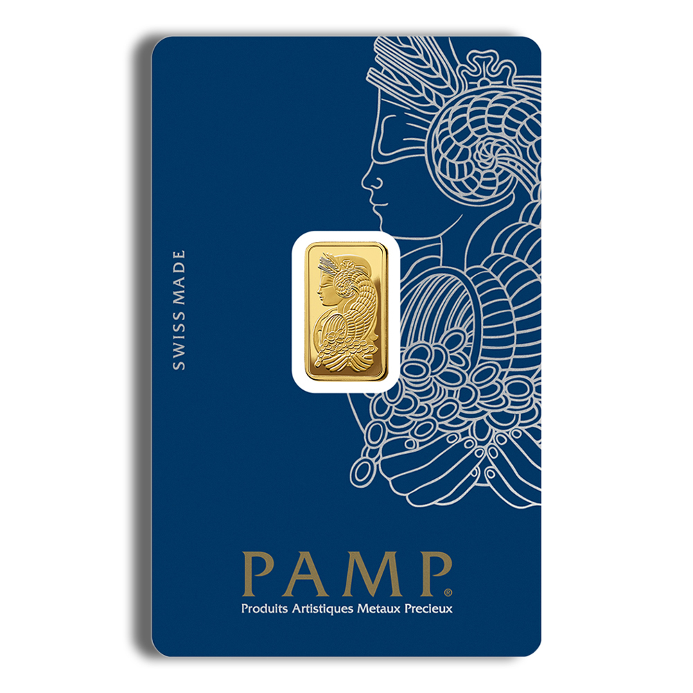 2.5 Gram Gold Bar - PAMP Suisse Lady Fortuna (In Assay Card)