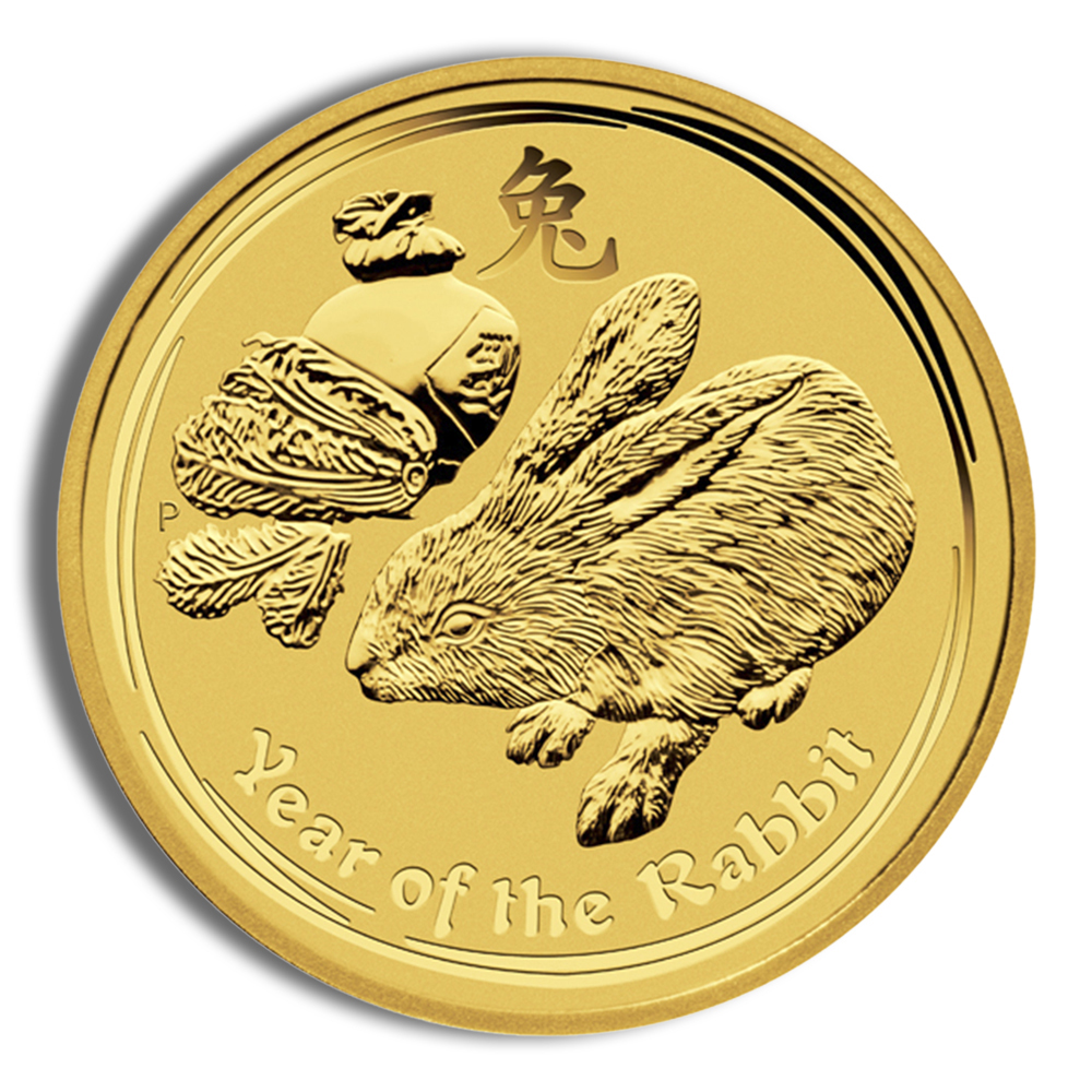 2011 1/4 Oz Australia Gold Lunar Rabbit (Series II) - BU