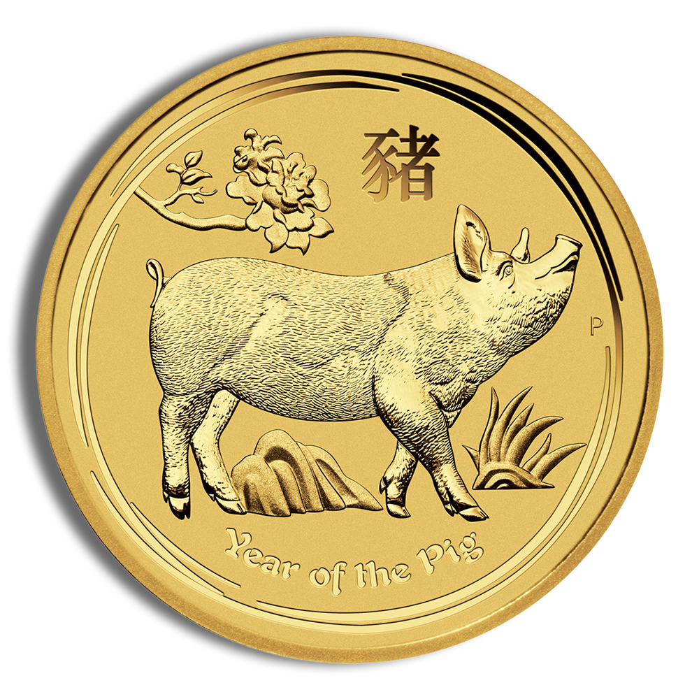 2019 1/2 Oz Australia Gold Lunar Pig (Series II) - BU