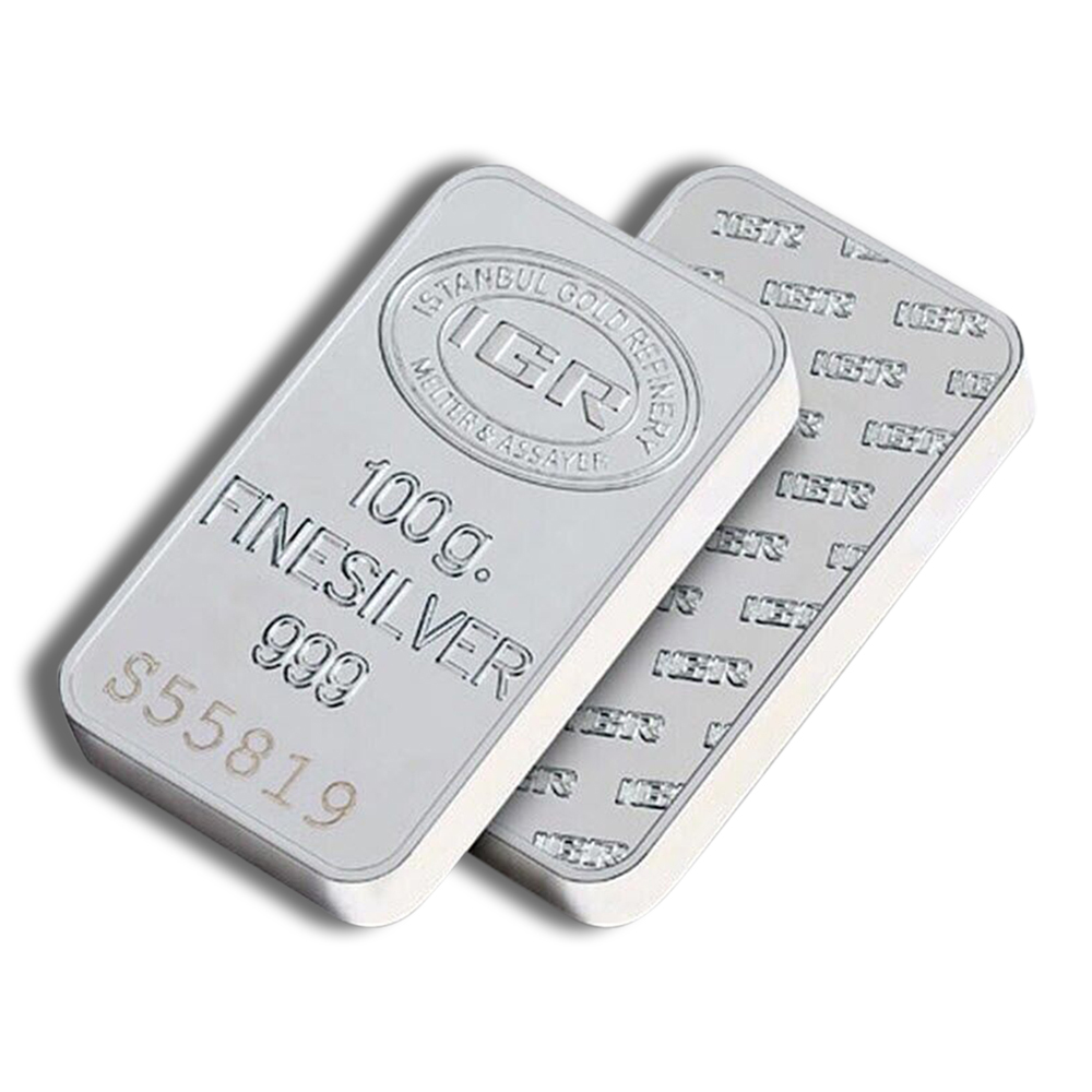 100 Gram Silver Bar - IGR Metals (In Assay Card)