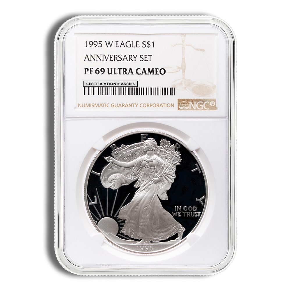 1995-W Proof Silver American Eagle - NGC PF69 