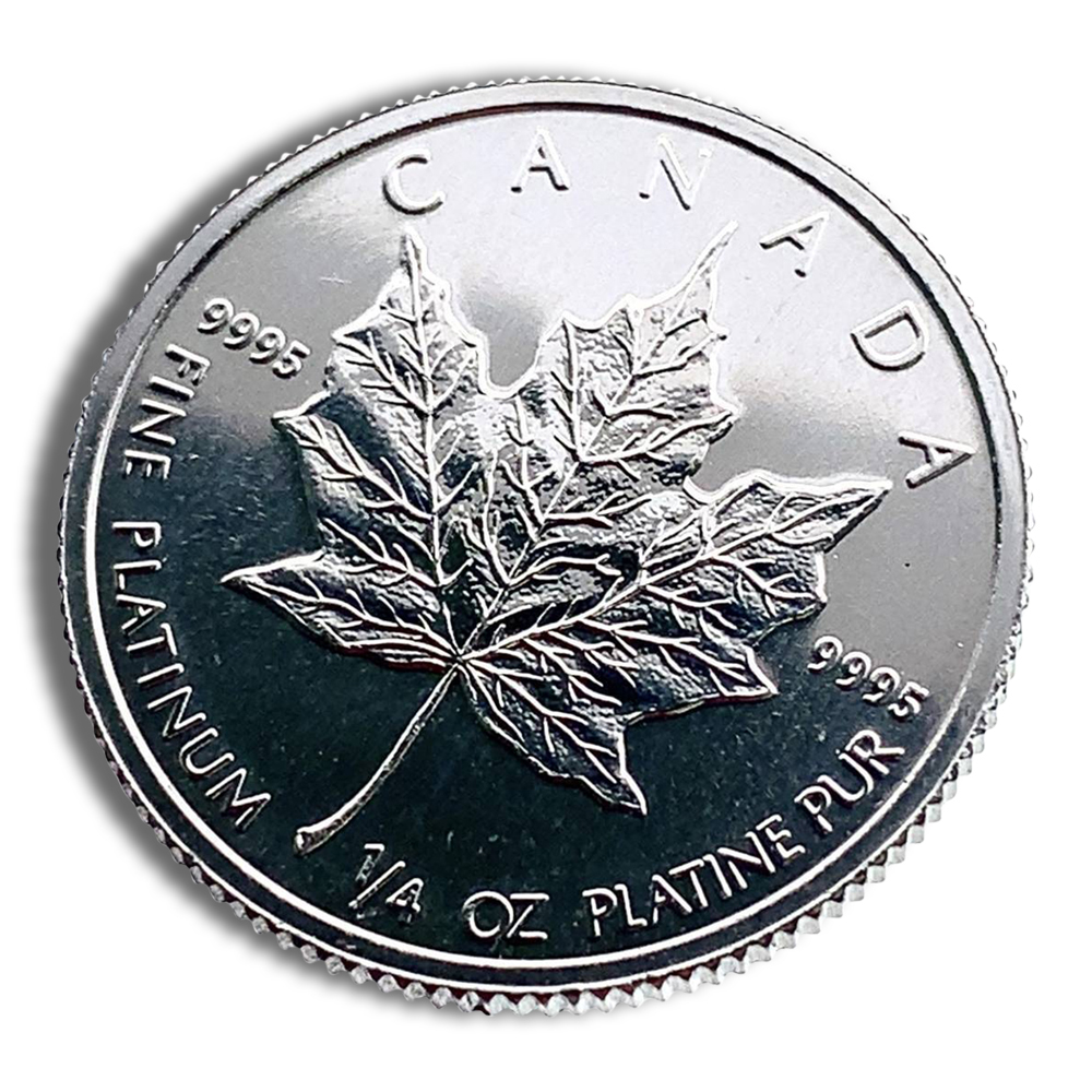 1/4 Oz Platinum Canadian Maple Leaf - BU (Random Year)