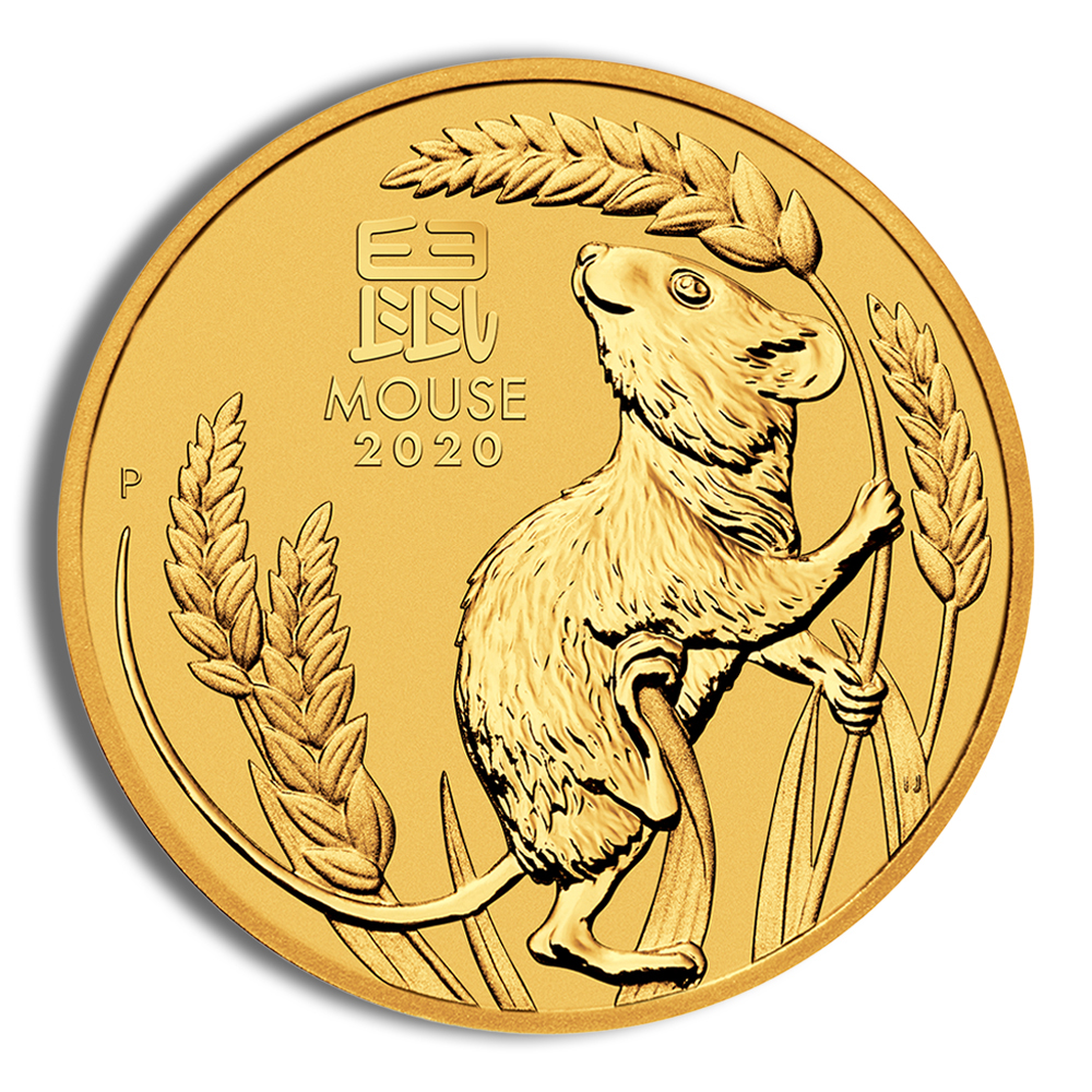 2020 1 Oz Australia Gold Lunar Mouse (Series III) - BU