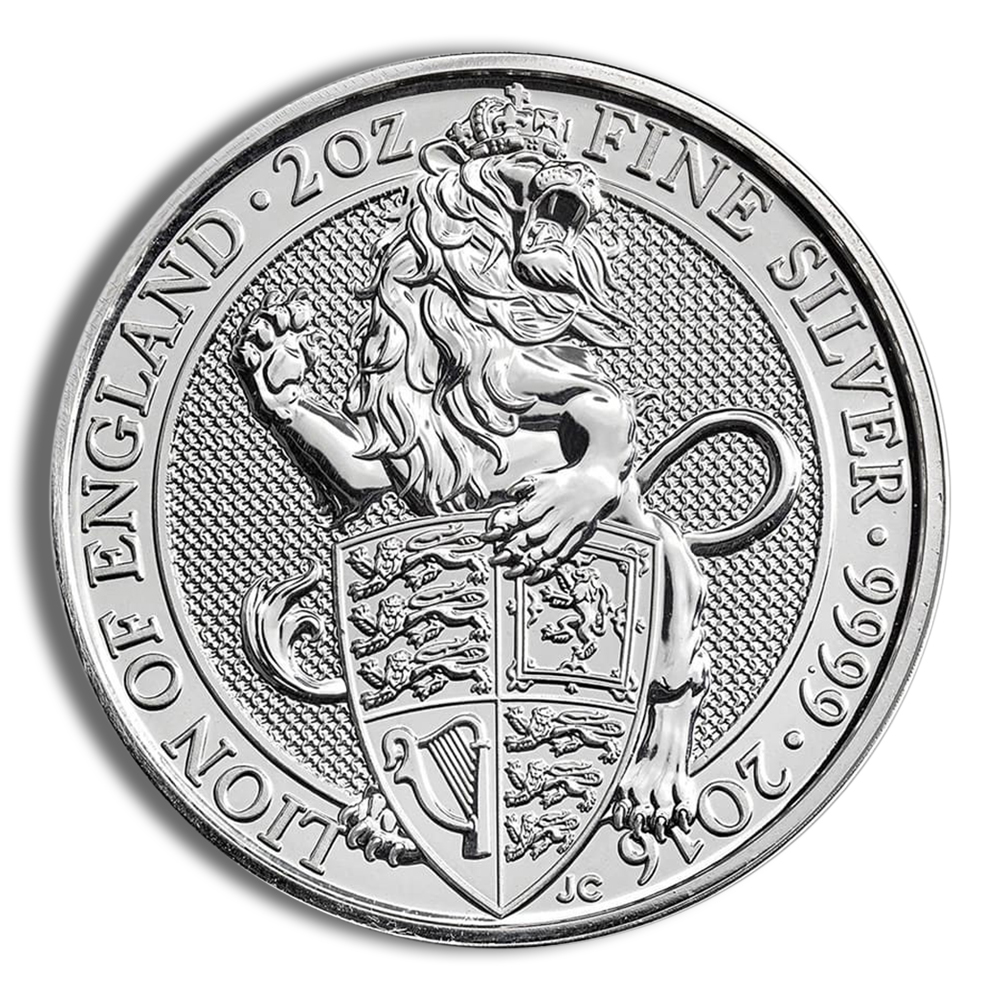 2016 2 Oz Silver Great Britain Queen's Beasts (Lion) - BU